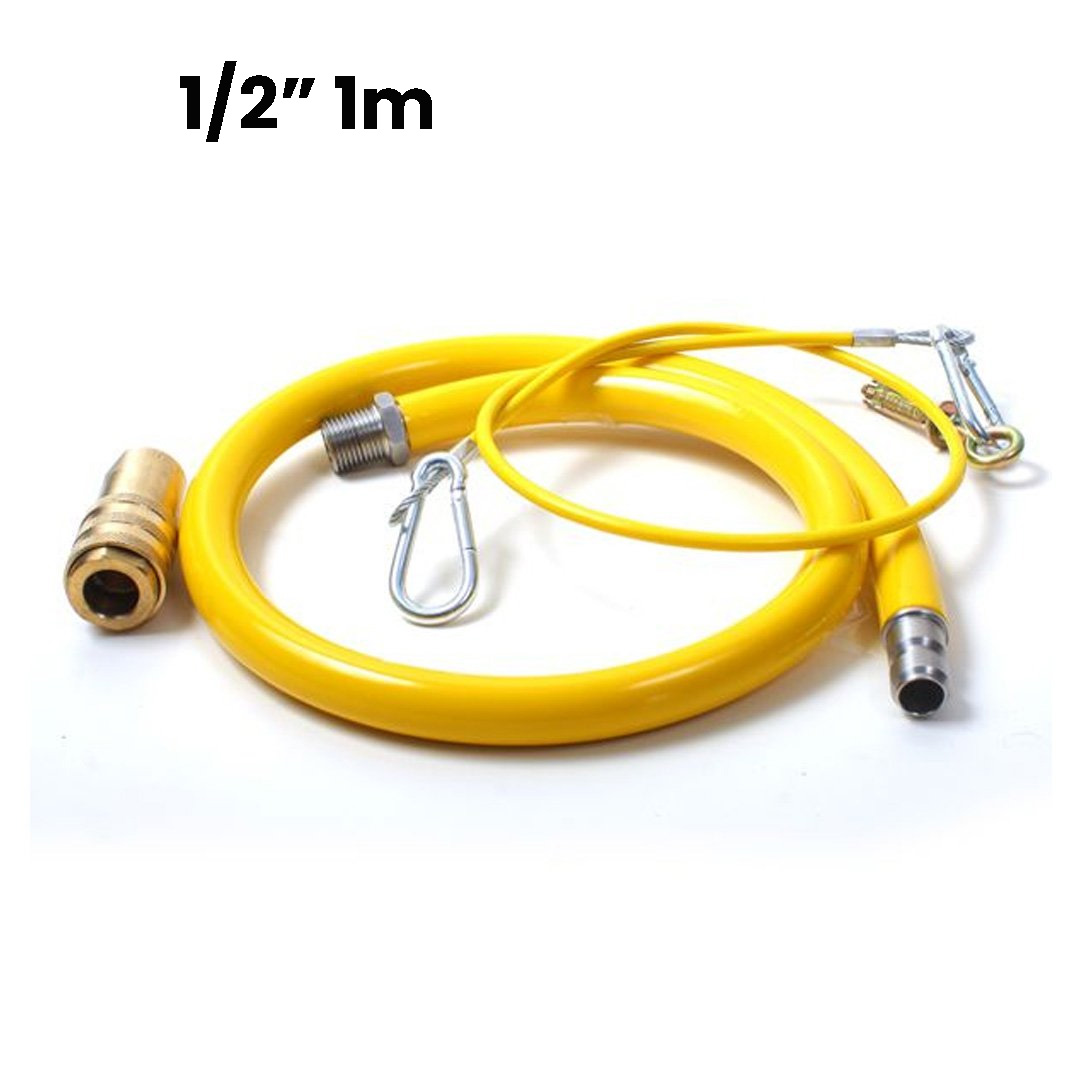 Quick Release Commercial Catering Gas Hose 1/2" 100cm