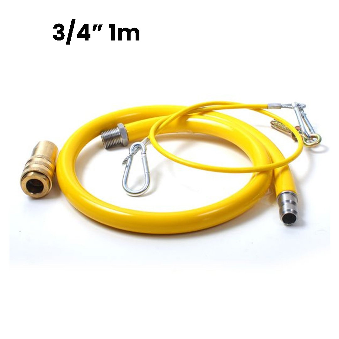 Brand New Quick Release Catering Gas Hose 3/4" 100cm